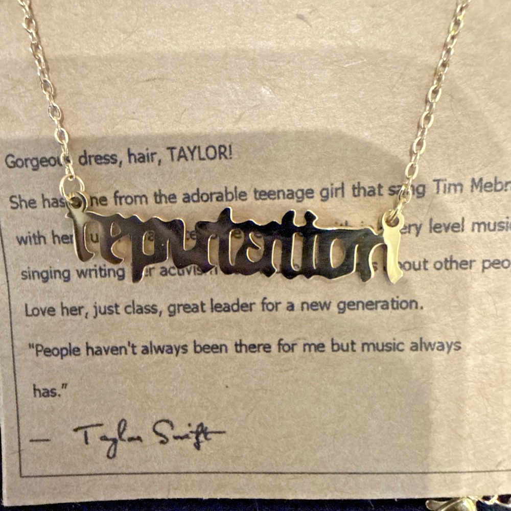 Swiftie Forever- Taylor Swift “Reputation” Necklace Adjustable 16”-18” - New